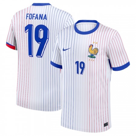 Frankrig Fofana 19 Fodboldtrøjer Udebane EM 2024 Kort ærmer